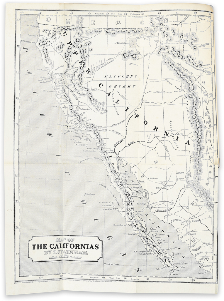 (CALIFORNIA.) Farnham, Thomas J. Travels in the Californias, and Scenes in the Pacific Ocean.